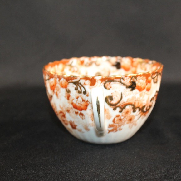 Vintage Victorian Rust Radfords Fenton Bone China Tea Cup #642 and Small Saucer - Picture 4 of 12